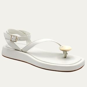 GIA/RHW White Rosie Jewel Ankle Sandals sz 39